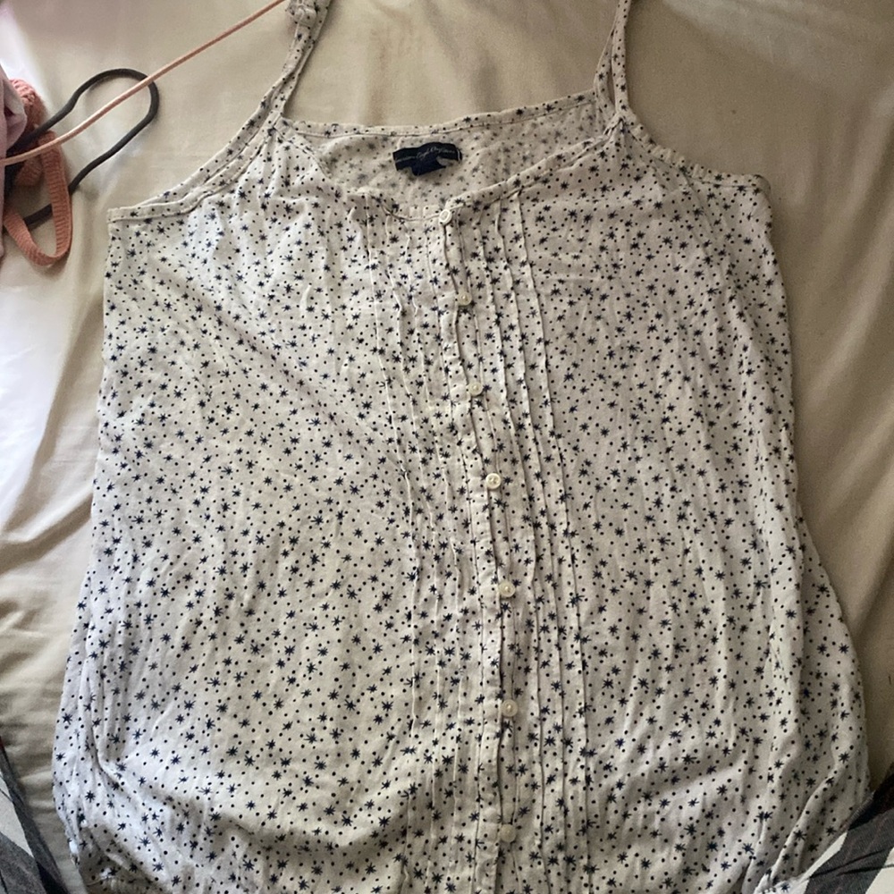 Tank top with blue stars